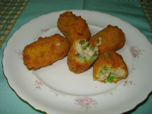 CROQUETAS DE ESPÁRRAGOS TRIGUEROS Y GAMBAS