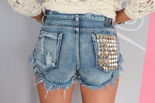 Denim shorts