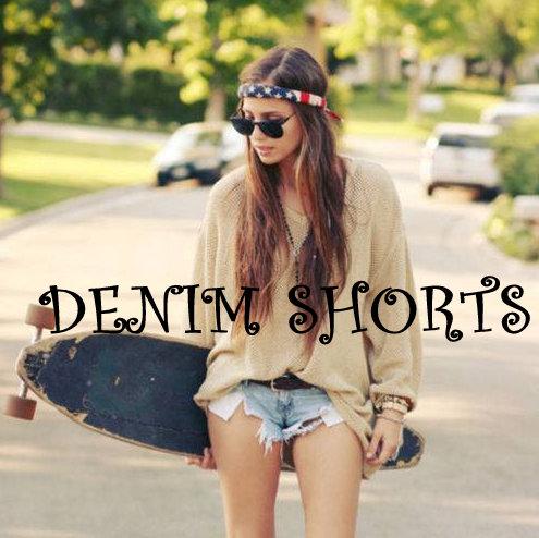 Denim shorts