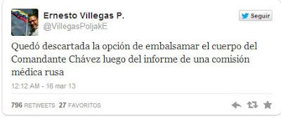 Ernesto Villegas Twitter