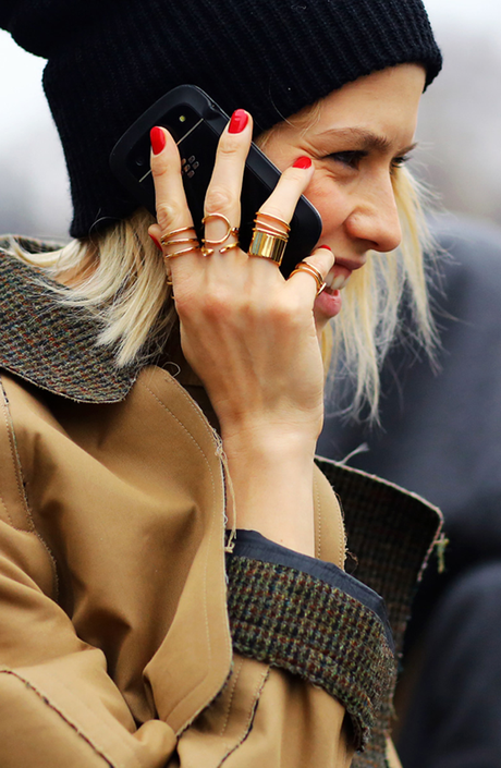 Trend alert: Balenciaga multi finger gold rings
