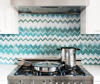 Cocinas en Interiores Modernos: Azulejos Turquesas Ann Sacks