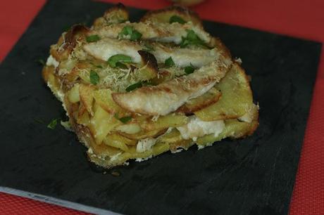 LASAÑA DE PATATA Y POLLO