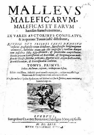 Malleus Maleficarum, un tratado donde se discuten las formas de identificar y eliminar apropiadamente brujas, vampiros y demonios de todo tipo
