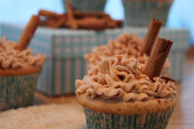 Cupcakes de arroz con leche con buttercream de canela