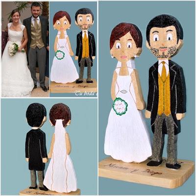 Figura personalizada de novios para tarta de boda