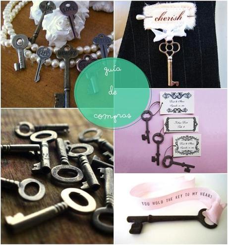 La llave a tu corazón/The key to your heart Key wedding decor-Shopping guide