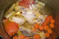 Sopa de Pollo express con Fideos y Huevo