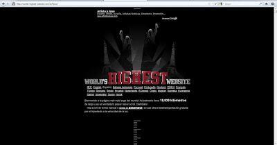 web más larga del mundo