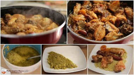 Delicioso guiso moruno de pollo con naranja y frutas secas