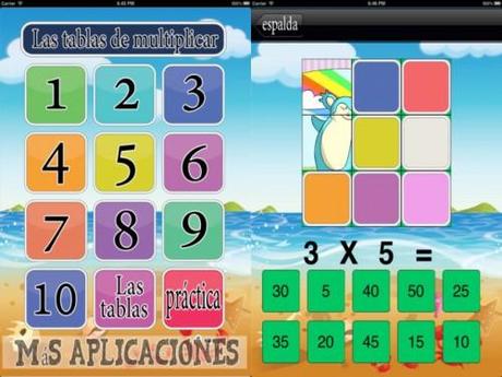 Tablas de multiplicar para iPad Matemáticas para niños
