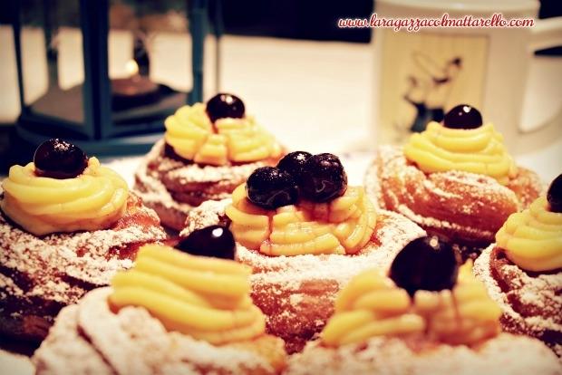 Dulce para el día del padre: Le zeppole di San Giuseppe recetas dulces  zeppole @es portada @es día del padre crema pastelera amarene @es 