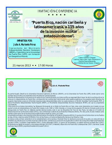 Conferencia sobre Puerto RicoGacetilla