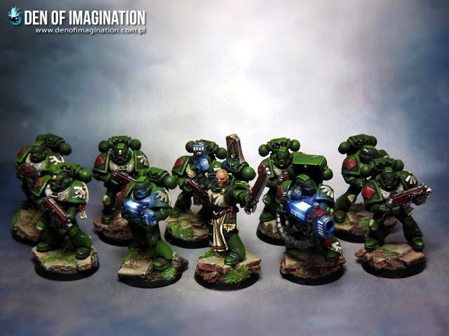 DEN OF IMAGINATION Miniature Painting Service: Dark Angels Tactical Squad