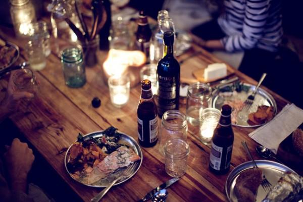 Una cena con amigos con mucho estilo