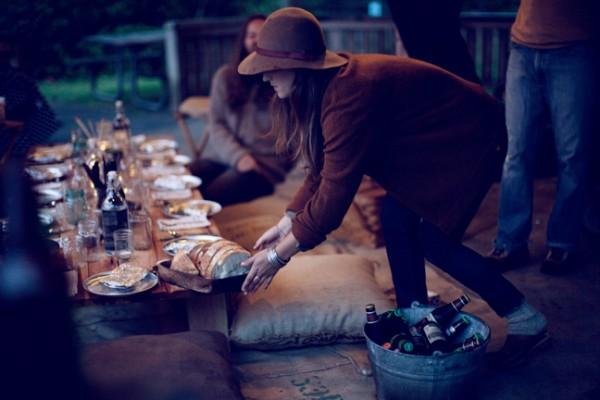 Una cena con amigos con mucho estilo