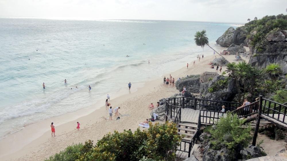 Playa de las ruinas de Tulum