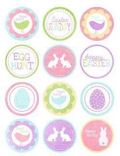15 imprimibles gratuitos para tu fiesta Pascua imprimibles para adornar tus cupcakes de Pascua
