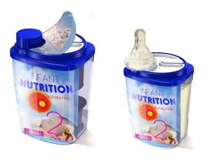 Biberon con sistema de autocalentado