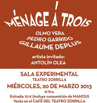 El Jazz regresa a La Experimental con Ménage á Trois