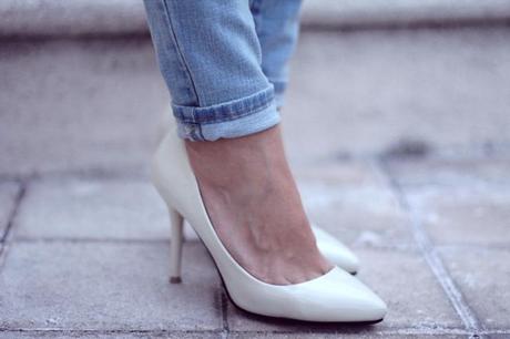 White shoes, trend shoes, stilettos, blogger, Fashionblog, Fashion Salade, Mes Voyages à Paris