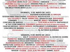 Distribución días Viña Rock 2013