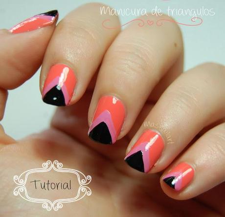 TUTORIAL: Chevron nails o manicura con triángulos.