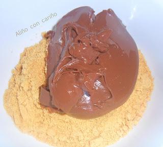 TRUFAS DE GALLETA Y QUESO CHOCOLATEADO