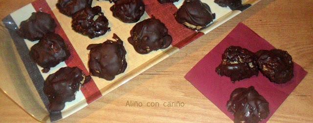 ALMENDRADOS DE COCO AL AROMA DE NARANJA CON COBERTURA  DE CHOCOLATE