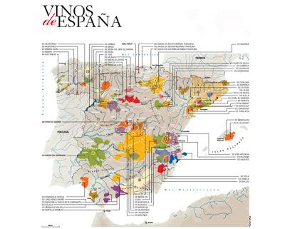 MAPA DE LOS VINOS DE LAS D.O ESPAÑA 2013