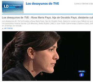 El inconsistente relato de Rosa María Payá en los indigestos desayunos de TVE