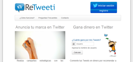ReTweeti - Gana dinero con tu perfil de Twitter