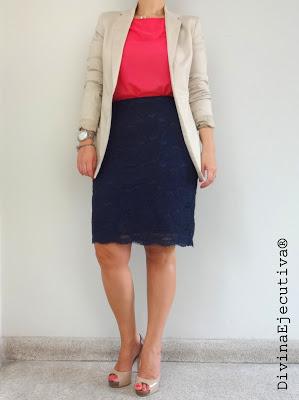Mis Looks - Falda de Encaje azul & Bipolar!