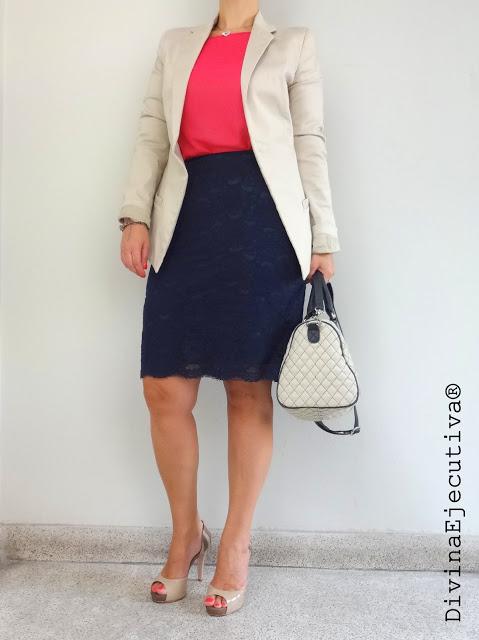 Mis Looks - Falda de Encaje azul & Bipolar!