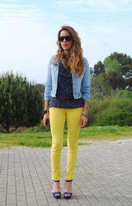 Amarillo con denim