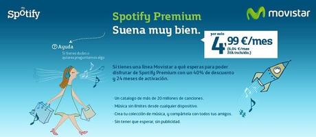 Movistar lanza Spotify Premium por solo 6 euros
