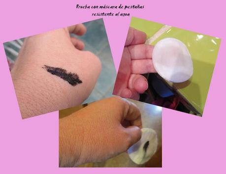 La prueba del algodón con máscara de pestañas Probando el Agua Micelar de Bella Aurora