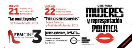 Hoy en FEMCINE Foro  : “Mujeres y representación política”