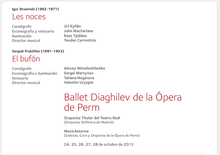 Avance de la Temporada 2013-2014 en el Teatro Real