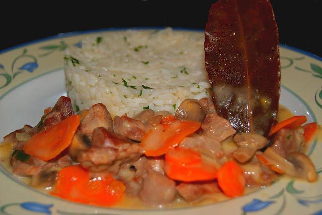 Blanquette de pavo con arroz pilaf