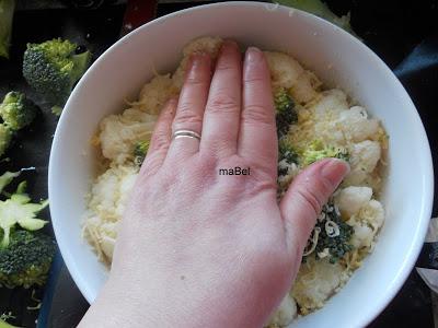 Coliflor rellena de brocoli