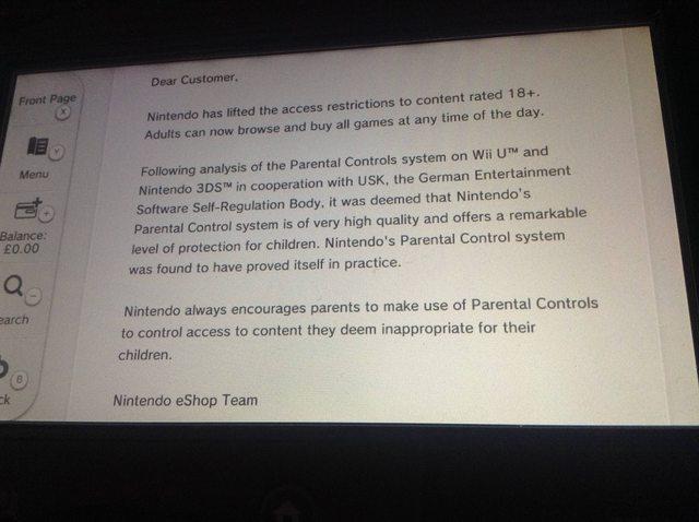 nintendo eshop juegos adultos Nintendo elimina las restriccionares horarias de los contenidos para adultos en la eShop