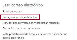 configuracion de vista activa