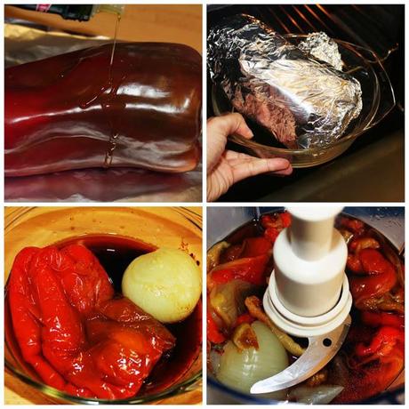 Alcachofa rellena de brandada de bacalao gratinada y salsa de pimientos rojos (homenaje Cocineros 4.0)