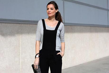 black dungarees