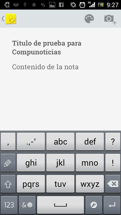 Google Keep Nota