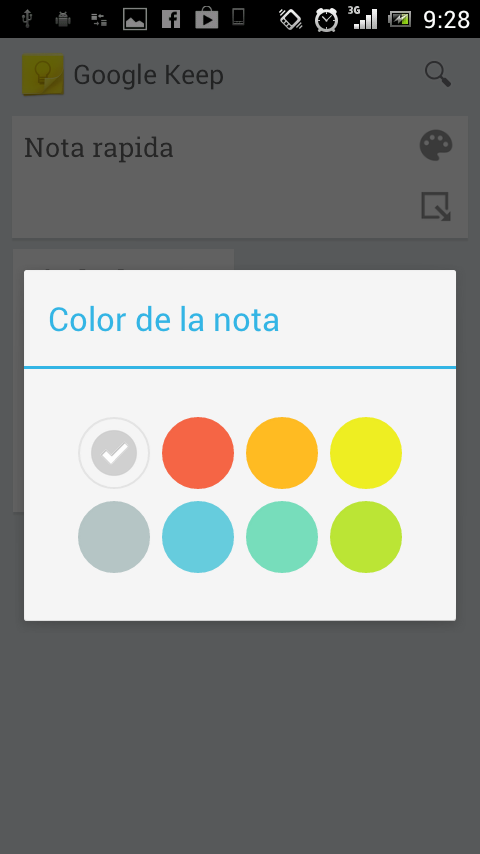 Google Keep Color