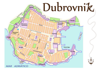Plano de la audioguía de Dubrovnik