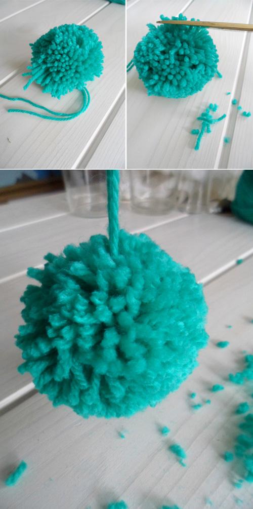 CÓMO HACER POMPONES DE LANA
