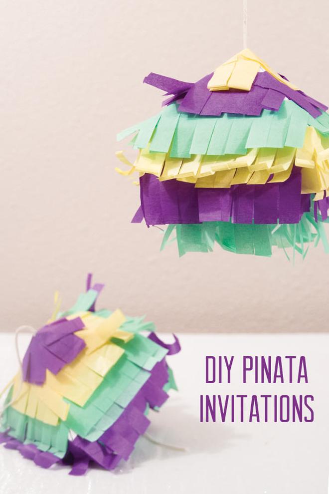 una invitación de fiesta muy original, en una mini piñata
